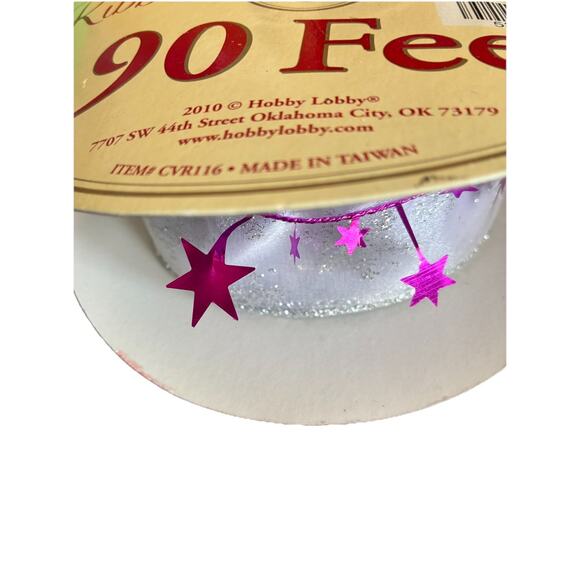 Lot of 8 Blue & Silver Decorative Holiday Ribbons Snowflake Foil Wired New Used - Picture 11 of 14